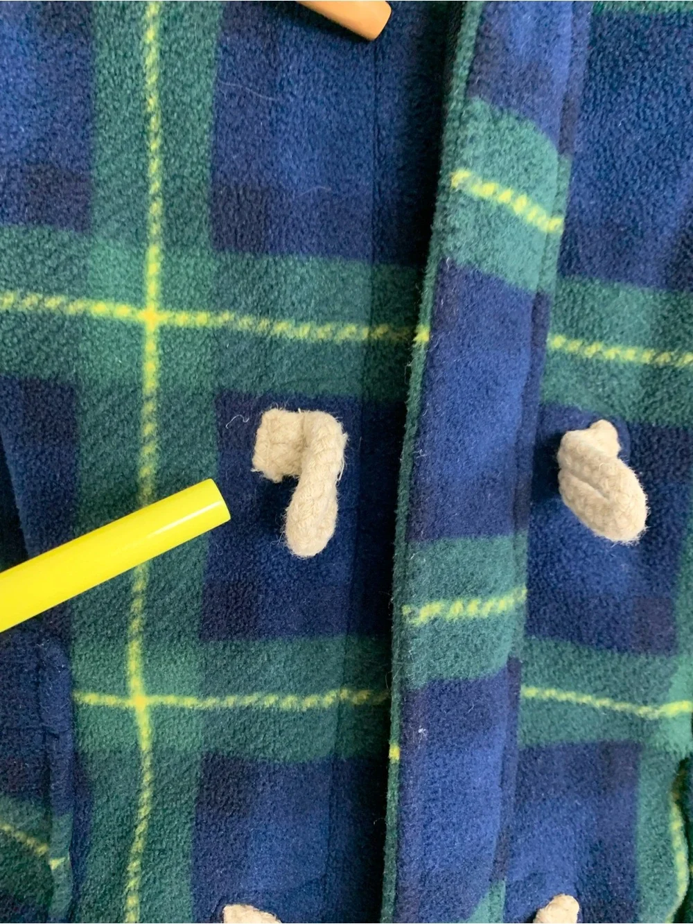 Gap Toddler Plaid Fleece Duffle Coat Toggle